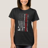 American Flag USA Flooring Installer Tシャツ (正面)