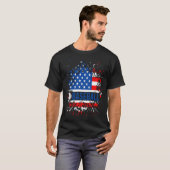 American Flag Vintage Baseball  Patriotic Baseball Tシャツ (正面フル)