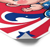 American Flag Wall Art for Baby's Room ポスター (角)