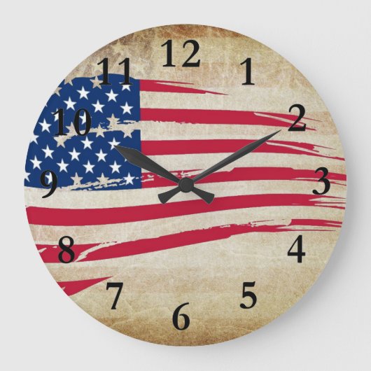 AMERICAN FLAG WALL CLOCK ラージ壁時計 (正面)