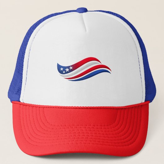 American Flag Wave Cap | Fourth of July Patriotic  キャップ (正面)