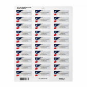 American Flag Wedding Names Return Address Labels ラベル (フルシート)