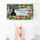 American Flag Welcome Home Banner Custom Military 横断幕 (インサイチュ)
