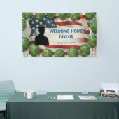 American Flag Welcome Home Banner Custom Military 横断幕 (トレードショー)