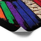 American Flag White Black Belt Colors Taekwondo Ma ポスター (角)