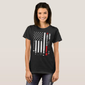American Flag With Bartender For Women Men Tシャツ (正面フル)