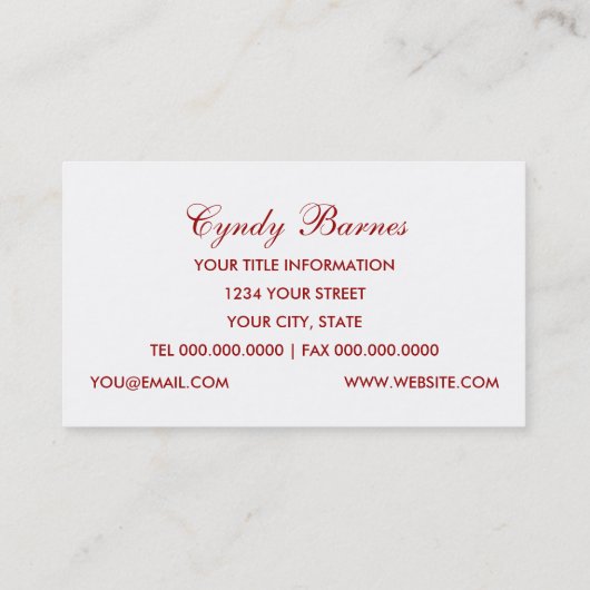 American Flag with Bunting Patriotic Business Card 名刺 (裏面)