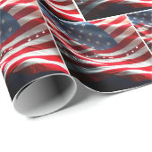 American Flag With Musical Notes ラッピングペーパー (ロールコーナー)