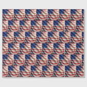 American Flag With Musical Notes ラッピングペーパー (フラット)