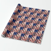 American Flag With Musical Notes ラッピングペーパー (アンロールド)