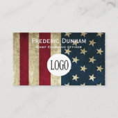 American Flag Your Logo Business Card 名刺 (正面)