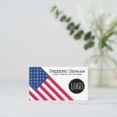 American Flag Your Logo Business Card 名刺 (スタンド正面)