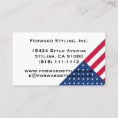 American Flag Your Logo Business Card 名刺 (裏面)