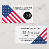 American Flag Your Logo Business Card 名刺 (正面/裏面)