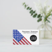 American Flag Your Logo Business Card 名刺 (スタンド正面)