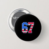 American Flage 67 Six Seven Meme  缶バッジ (正面&裏面)