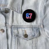 American Flage 67 Six Seven Meme  缶バッジ (インサイチュ)