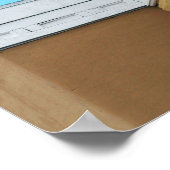 American Flags Flying on Albuquerque Adobe ポスター (角)