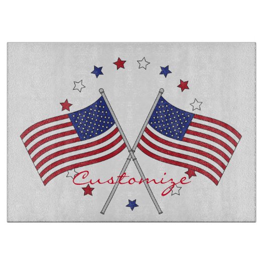American Flags Thunder_Cove Patriotic 4th of July カッティングボード (正面)