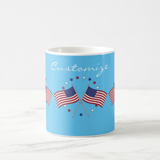 American Flags Thunder_Cove Patriotic 4th of July コーヒーマグカップ (中央)