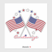 American Flags Thunder_Cove Patriotic 4th of July シール (シート)