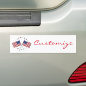 American Flags Thunder_Cove Patriotic 4th of July バンパーステッカー (車上)