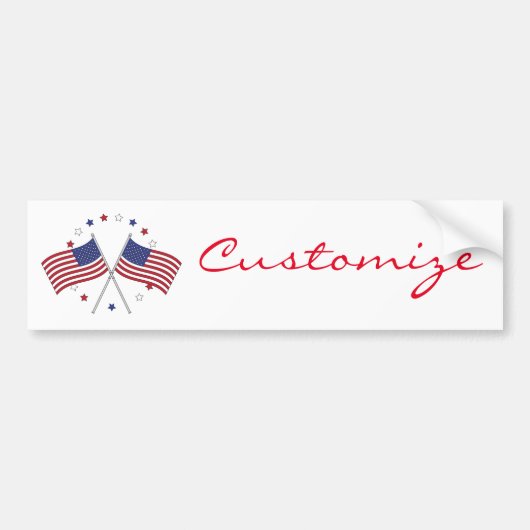 American Flags Thunder_Cove Patriotic 4th of July バンパーステッカー (正面)