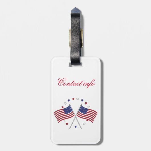 American Flags Thunder_Cove Patriotic 4th of July ラゲッジタグ (裏面縦)