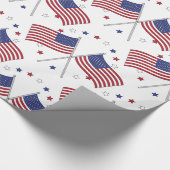 American Flags Thunder_Cove Patriotic 4th of July ラッピングペーパー (角)