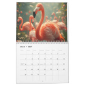 American Flamingo 2026,Personalized Name gift カレンダー (3月 2027)