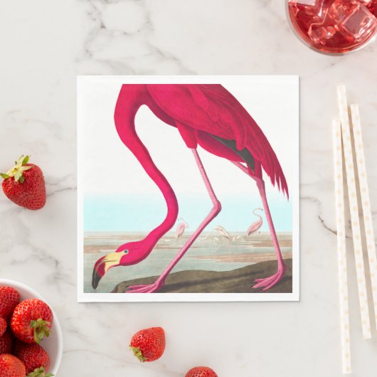 American Flamingo by John James Audubon スタンダードランチョンナプキン (インサイチュ)