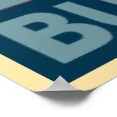 American food: Hamburger In Blue Art ポスター (角)