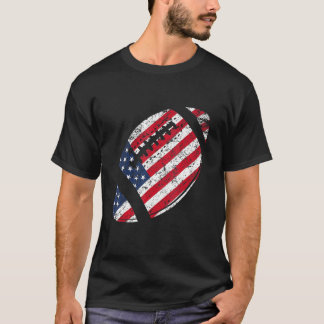 American Football 4th July American Flag Patriotic Tシャツ