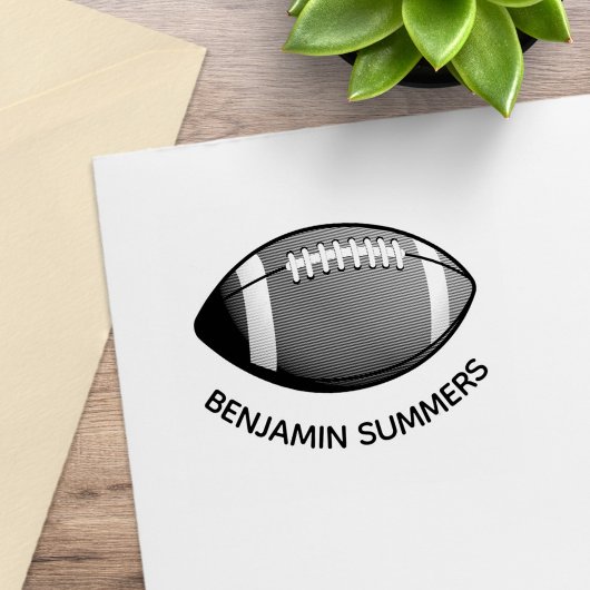 American Football Ball Custom Name ラバースタンプ