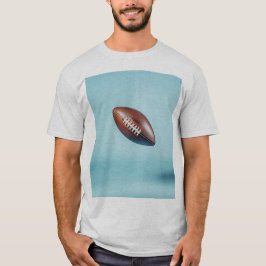 American football ball in the air with bright ligh tシャツ