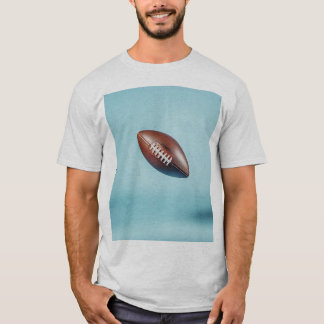 American football ball in the air with bright ligh tシャツ