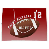 American Football Ball Pattern Kids  ラージペーパーバッグ (正面)