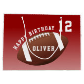 American Football Ball Pattern Kids  ラージペーパーバッグ (裏面)