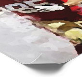 American Football beautiful abstract retro poster ポスター (角)