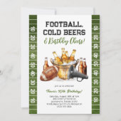 American Football & Beers Adult Birthday 招待状 (正面)