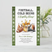 American Football & Beers Adult Birthday 招待状 (スタンド正面)