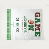 American Football Birthday Photo Backdrop タペストリー (正面(横))