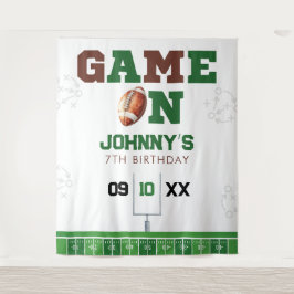 American Football Birthday Photo Backdrop タペストリー