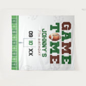 American Football Birthday Photo Backdrop タペストリー (正面(横))