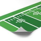 American Football Birthday Welcome Sign ポスター (角)