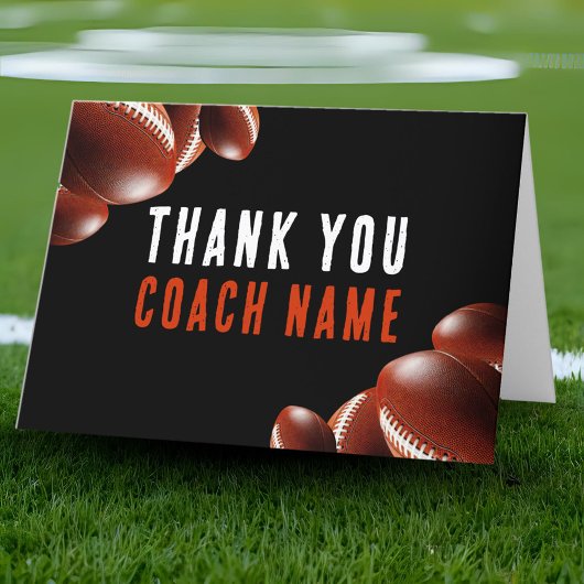 American Football Coach Name サンキューカード