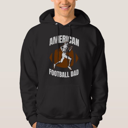 American Football Dad Quaterback Kicker For Men Wo パーカ (正面)