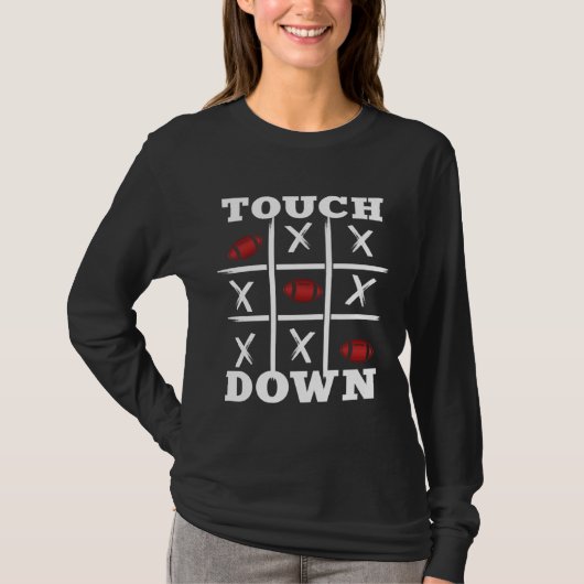 American Football Design tictactoe touchdown Tシャツ (正面)