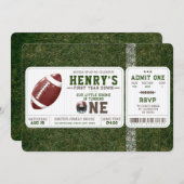 American Football First Year Down 1st Birthday 招待状 (正面/裏面)