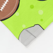 American Football - Helmet & Ball Seamless Pattern フリースブランケット (角)